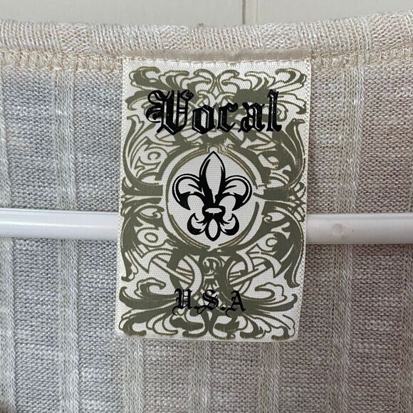 Vocal USA American Flag Tank Dress Sleeveless Distressed Ribbed Top Women’s Size - Picture 3 of 5